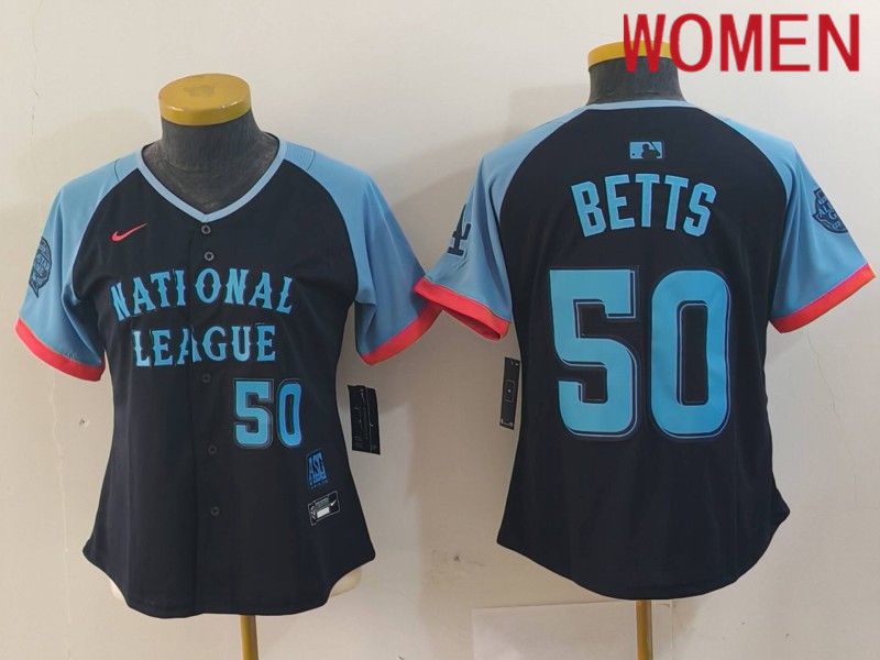 Women Los Angeles Dodgers #50 Betts Blue All star 2024 Nike MLB Jersey style 8154->youth mlb jersey->Youth Jersey